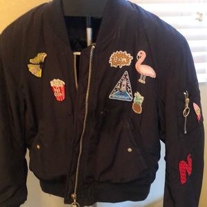 H&M bomber jacket with patches!